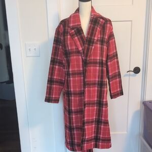 Old Navy Red and Black Plaid Coat